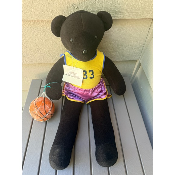 North American Bear Co. Other - Vintage North American Bear Co Kareem Abdul Jabear VIB Plush 1983 Lakers 33 NBA